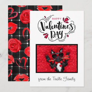 Happy Valentine's Day Family Photo Valentine Card