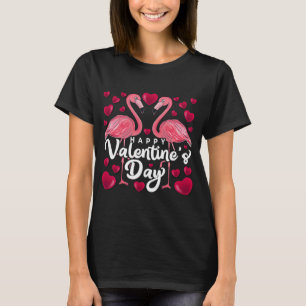 Happy Valentine's Day Flamingo  Valentine's Day Co T-Shirt