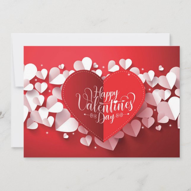 Happy Valentine's Day Flat Card (Front)