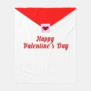 Happy Valentine's Day Fleece Blanket
