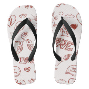 Happy Valentine's Day Flip Flops
