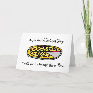 Happy Valentine's Day Flirty Pizza Pun Card
