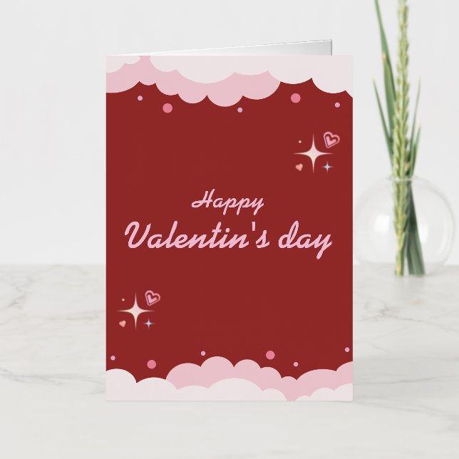 Happy Valentine's Day Foil Greeting Card (Front)