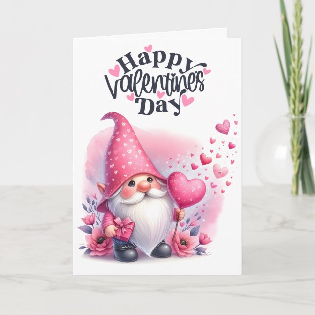 Happy Valentines Day -Folded Greeting Card (Front)