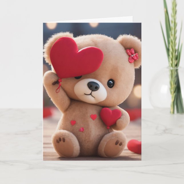 Happy Valentines Day -Folded Greeting Card (Front)