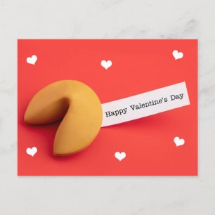 Happy Valentine's Day For Anyone Fortune Cookie   Holiday Postcard
