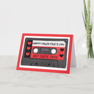Happy Valentine's Day For Anyone Mix Tape Humour Holiday Card