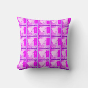 Happy Valentine's Day Forever Love Hearts Pink Throw Pillow