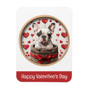 Happy Valentines Day French Bulldog Magnet
