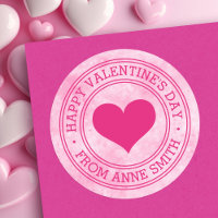 Happy Valentine's Day from custom Name pink