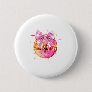 Happy Valentine's Day Funny Coquette Disco Ball Gi 2 Inch Round Button