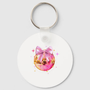 Happy Valentine's Day Funny Coquette Disco Ball Gi Keychain