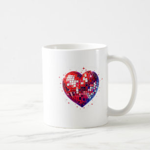 Happy Valentine's Day Funny Coquette Red Disco Bal Coffee Mug