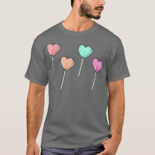 Happy Valentine's Day Funny Lollipop Heart Graphic T-Shirt