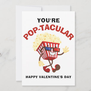 Happy Valentines day funny Popcorn for friend Holiday Card