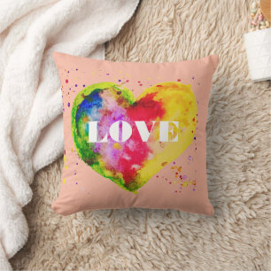 Happy Valentines Day Gay Couple LGBT Throw Pillow