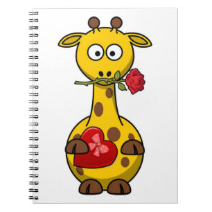 "HAPPY VALENTINE'S DAY" GIRAFFE NOTEBOOK