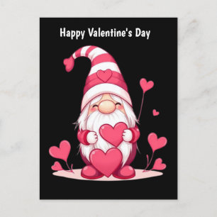 Happy Valentine's day Gnome Holiday Postcard