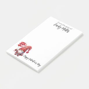 Happy Valentine's Day Gnome Post-it Notes