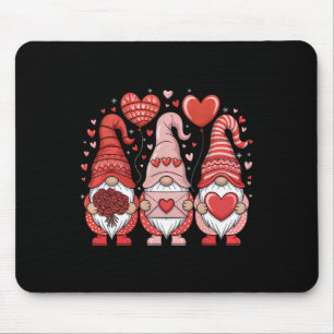 Happy Valentine's Day Gnomes Heart Cute Love Valen Mouse Pad