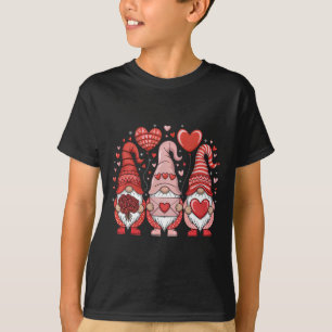 Happy Valentine's Day Gnomes Heart Cute Love Valen T-Shirt