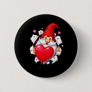 Happy Valentine's Day Gnomes Love Heart  2 Inch Round Button