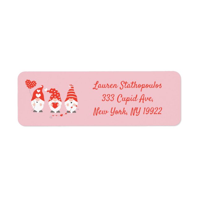Happy Valentines Day Gnomes Red Pink (Front)