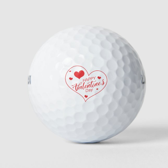 Happy Valentine's Day Golf Balls (Front)