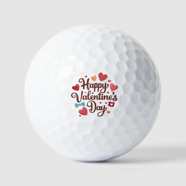 Happy Valentine's Day Golf Balls (Front)