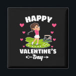 Happy Valentines Day Golf Sports Lover Hearts  Magnet<br><div class="desc">Happy Valentines Day Golf Sports Lover Hearts</div>