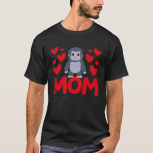 Happy Valentine's Day Gorilla Mom Mothers Day Vale T-Shirt