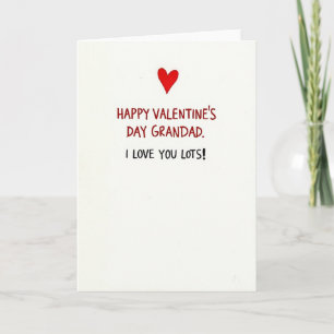 Happy Valentines Day Grandad Card