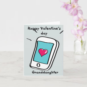Happy Valentine's day Granddaughter Card