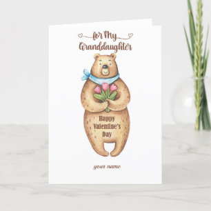 Happy Valentine's Day Granddaughter Card