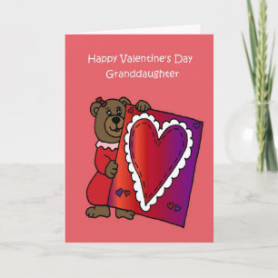 Happy valentine's day granddaughter card