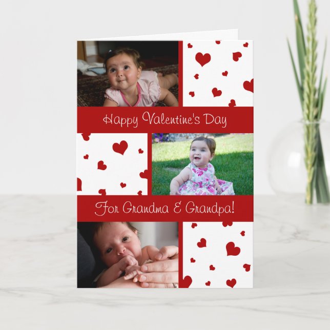 Happy Valentine's Day Grandparents Photo Card