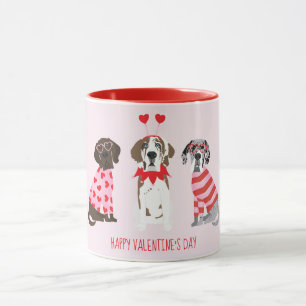 Happy Valentines Day Great Dane Dogs Mug
