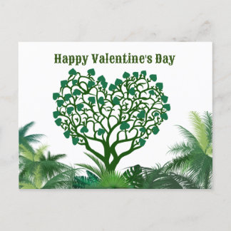 Happy Valentine's day green natural to you  Holiday Postcard