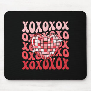 Happy Valentine's Day Groovy Shirt Girls Valentine Mouse Pad