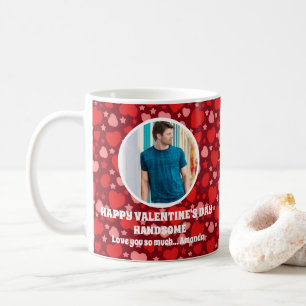 Happy Valentine's Day Handsome Personalized Photo Coffee Mug