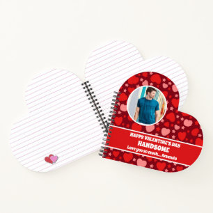 Happy Valentine's Day Handsome Personalized Photo Notebook