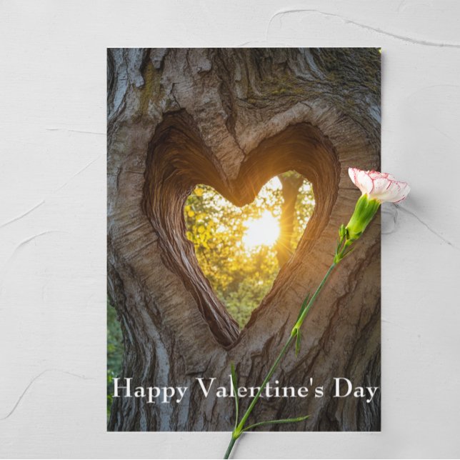 Happy Valentine's Day Heart in Tree Postcard (Creator Uploaded)