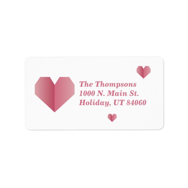 HAPPY VALENTINE'S DAY / Heart Labels (Front)