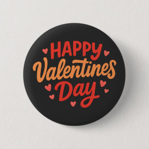 Happy Valentines Day Heart Love Greeting 2 Inch Round Button