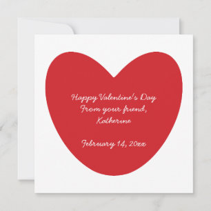 Happy Valentine's Day heart photo classroom card