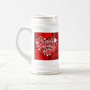 Happy Valentine's Day Heart Shape-23803 Beer Stein