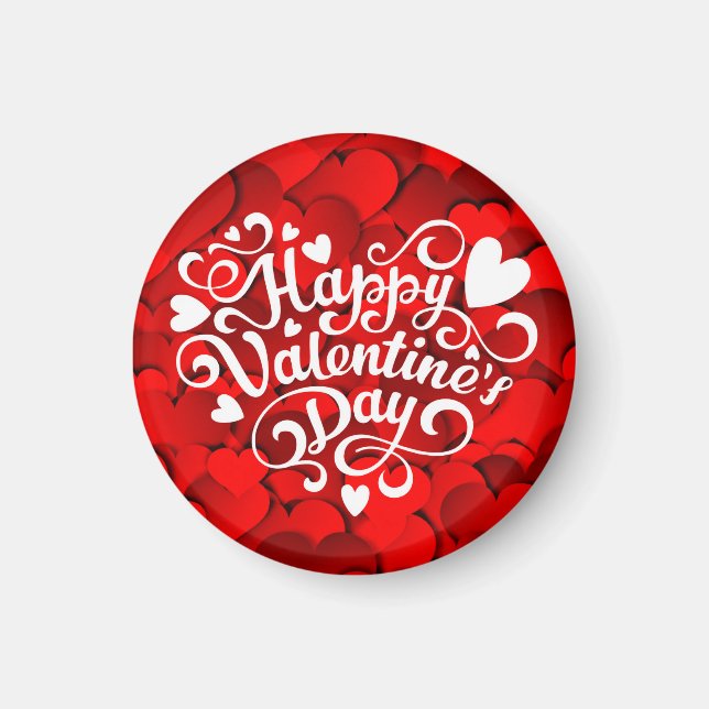 Happy Valentine's Day Heart Shape-23803 Magnet (Front)