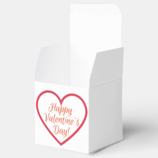 Happy Valentines Day Heart Shaped Logo Favor Box