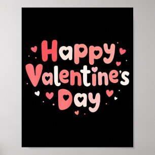 Happy Valentines Day Heart Teacher Funny Matching  Poster