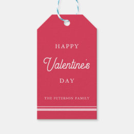 Happy Valentine's Day Heart Valentines   Gift Tags